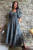 Nonni Gingham Darling Dress Black